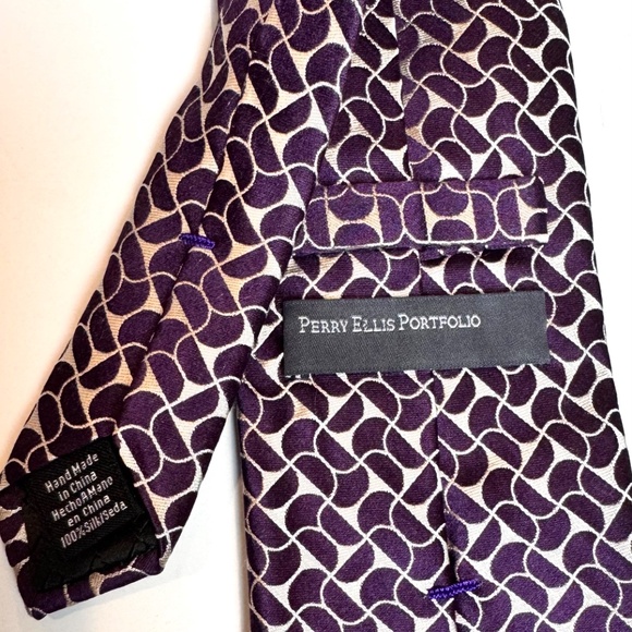 Trio of Men's Colorful 100% Silk Ties Perry Ellis G. Beene RBM - Picture 5 of 7